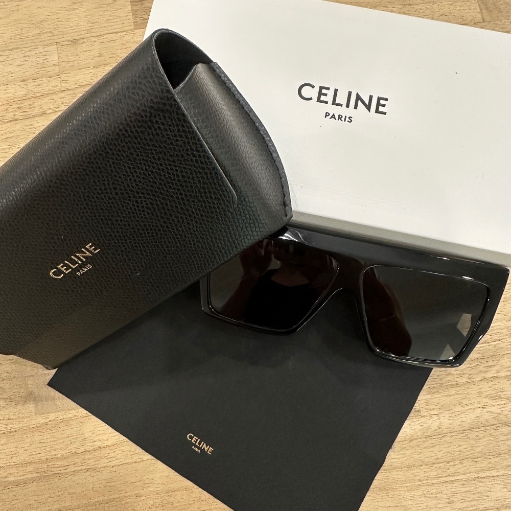 CELINE Bold 3 Dots Square Sunglasses in Black